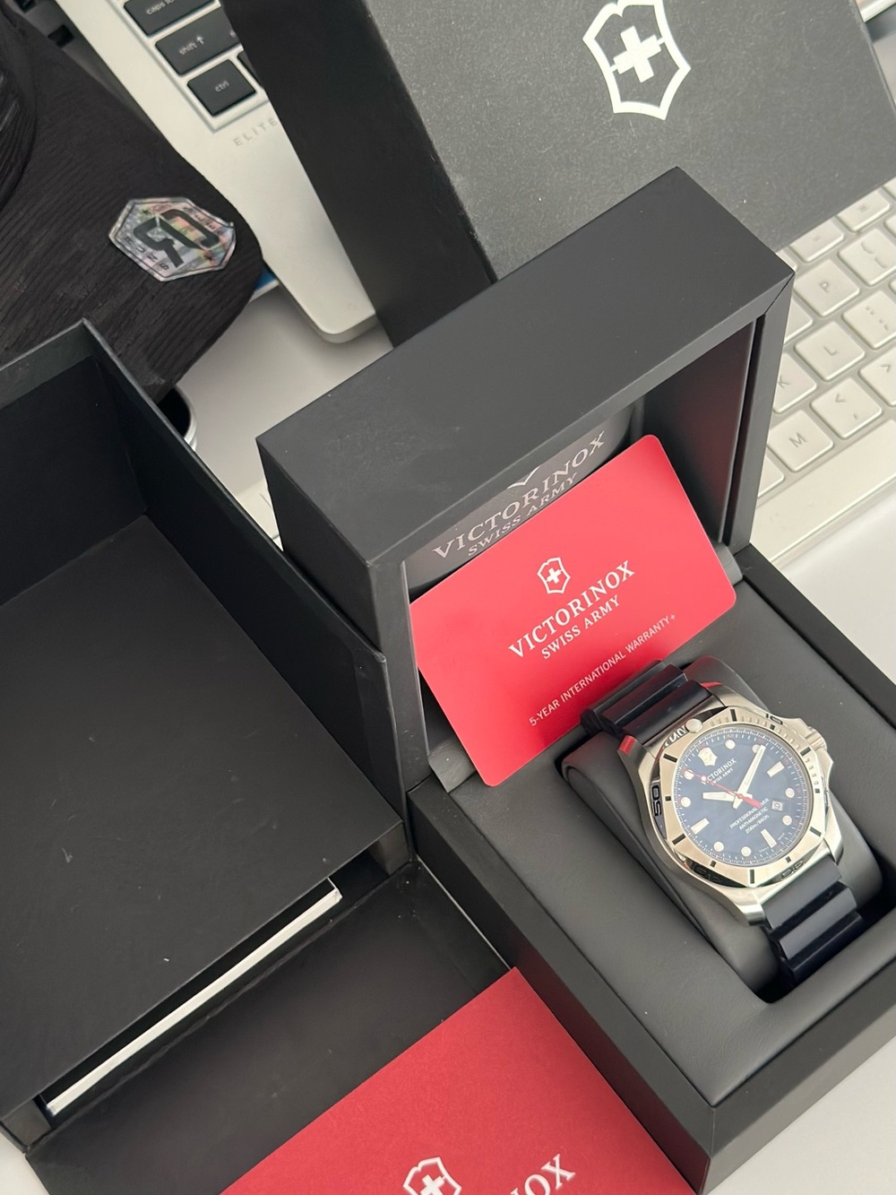 Victorinox Men's Watch — Blue Dial, Black Strap